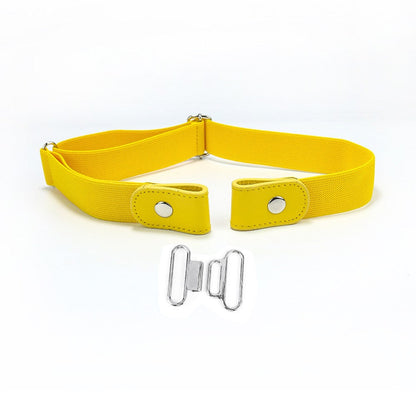 Adjustable Elastic Band Cloth Belt with Snap Button Closure