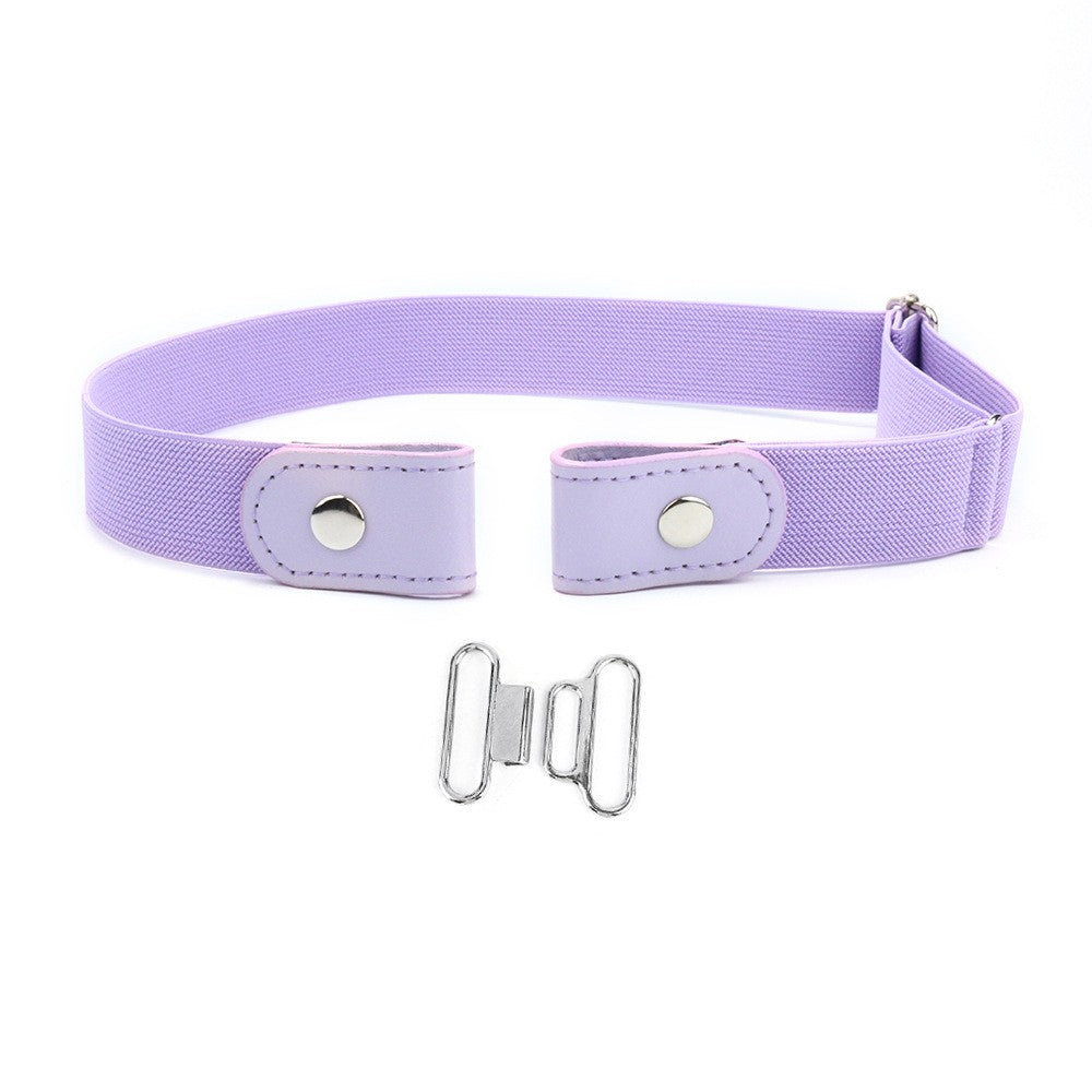 Adjustable Elastic Band Cloth Belt with Snap Button Closure