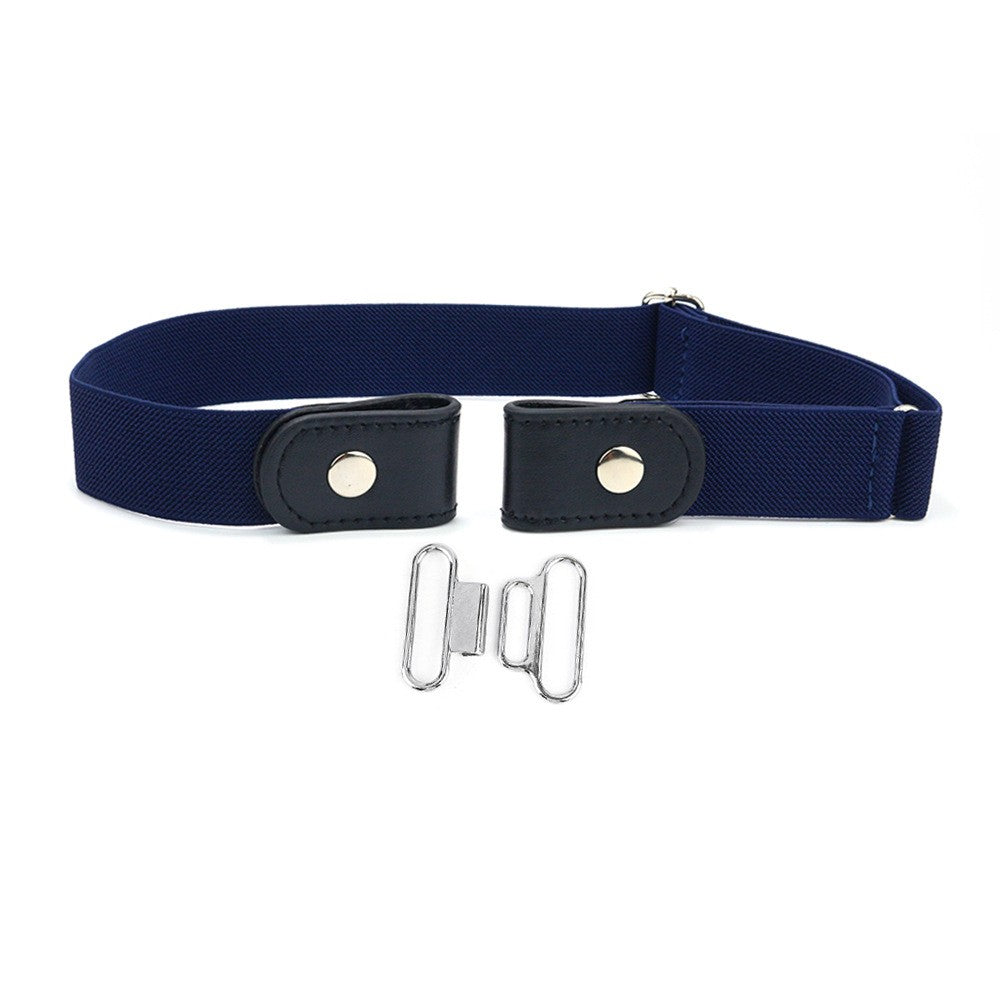Adjustable Elastic Band Cloth Belt with Snap Button Closure