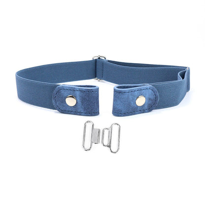 Adjustable Elastic Band Cloth Belt with Snap Button Closure