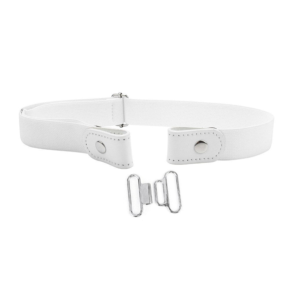 Adjustable Elastic Band Cloth Belt with Snap Button Closure