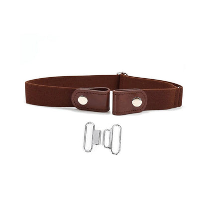 Adjustable Elastic Band Cloth Belt with Snap Button Closure