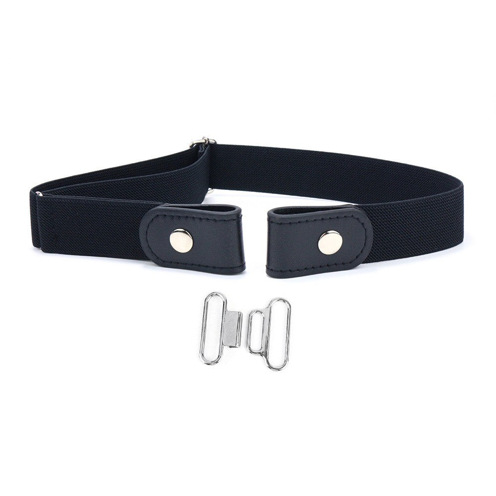 Adjustable Elastic Band Cloth Belt with Snap Button Closure