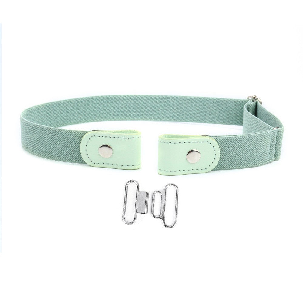 Adjustable Elastic Band Cloth Belt with Snap Button Closure