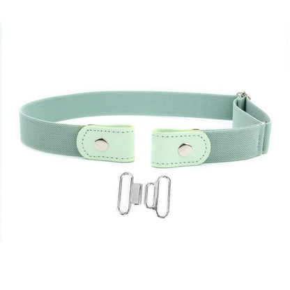 Adjustable Elastic Band Cloth Belt with Snap Button Closure