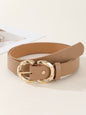 Fashion Belt with Snap Button Closure in Faux Leather