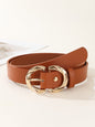 Fashion Belt with Snap Button Closure in Faux Leather