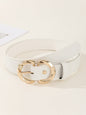 Fashion Belt with Snap Button Closure in Faux Leather